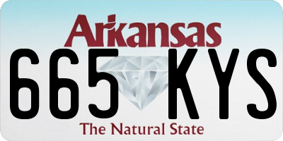 AR license plate 665KYS