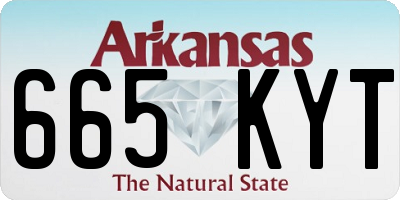 AR license plate 665KYT