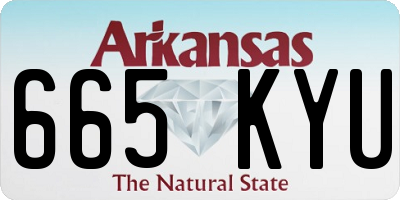 AR license plate 665KYU