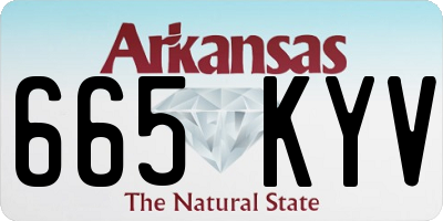 AR license plate 665KYV