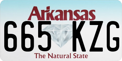 AR license plate 665KZG