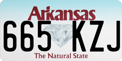 AR license plate 665KZJ