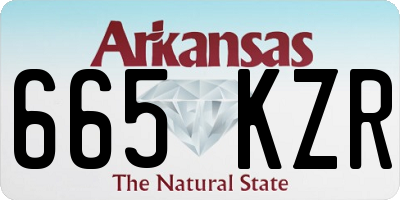 AR license plate 665KZR