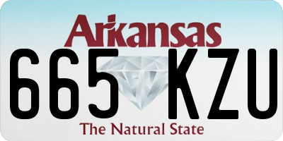AR license plate 665KZU