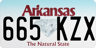 AR license plate 665KZX