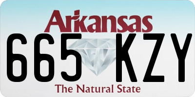 AR license plate 665KZY
