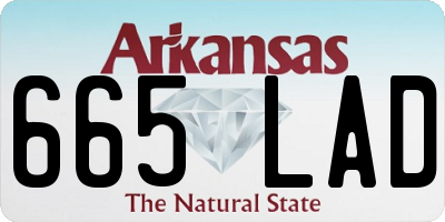 AR license plate 665LAD