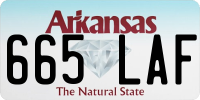 AR license plate 665LAF