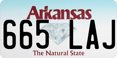 AR license plate 665LAJ