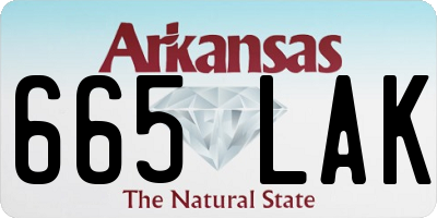 AR license plate 665LAK