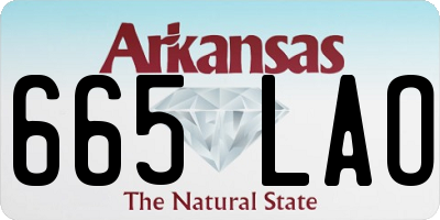 AR license plate 665LAO