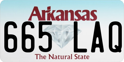 AR license plate 665LAQ