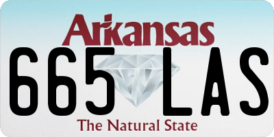 AR license plate 665LAS