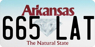 AR license plate 665LAT