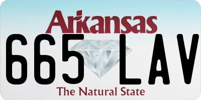 AR license plate 665LAV