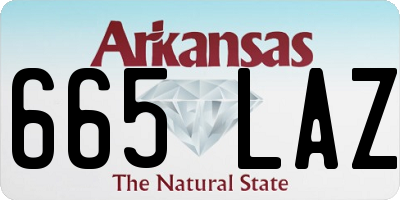 AR license plate 665LAZ