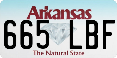 AR license plate 665LBF