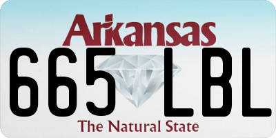 AR license plate 665LBL