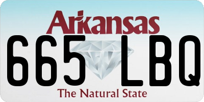 AR license plate 665LBQ