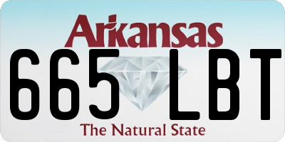 AR license plate 665LBT