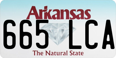 AR license plate 665LCA