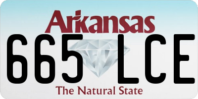 AR license plate 665LCE