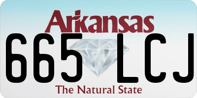 AR license plate 665LCJ