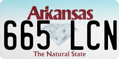 AR license plate 665LCN