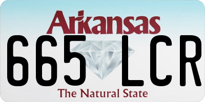 AR license plate 665LCR