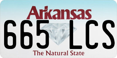 AR license plate 665LCS