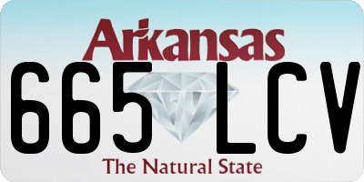 AR license plate 665LCV