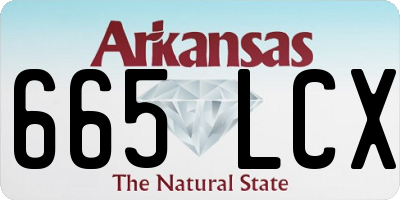 AR license plate 665LCX