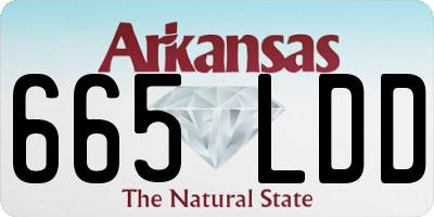 AR license plate 665LDD