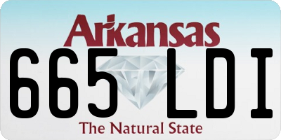 AR license plate 665LDI