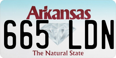 AR license plate 665LDN