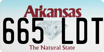 AR license plate 665LDT