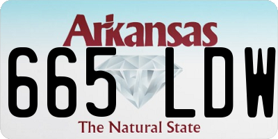 AR license plate 665LDW
