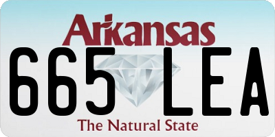AR license plate 665LEA