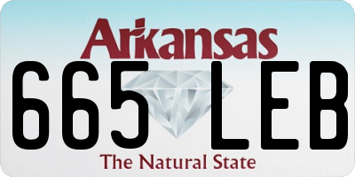 AR license plate 665LEB