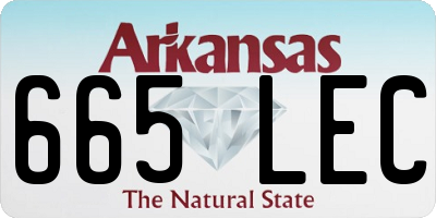 AR license plate 665LEC