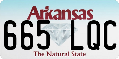 AR license plate 665LQC