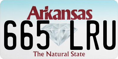 AR license plate 665LRU