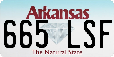 AR license plate 665LSF