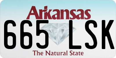 AR license plate 665LSK