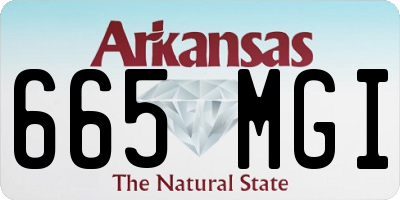 AR license plate 665MGI
