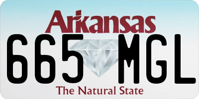 AR license plate 665MGL