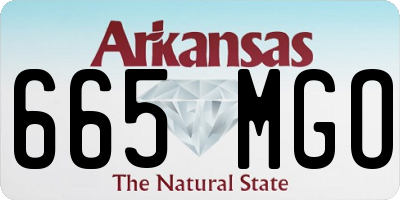 AR license plate 665MGO