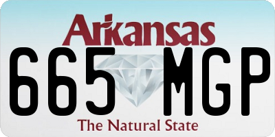 AR license plate 665MGP