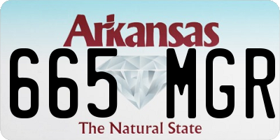 AR license plate 665MGR