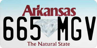 AR license plate 665MGV